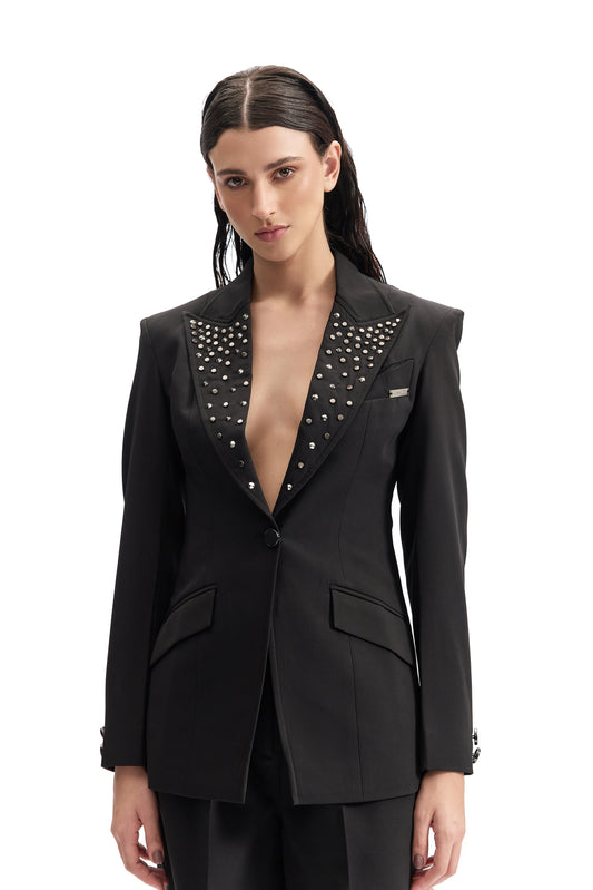 Studded Lapel Osibian Power Blazer