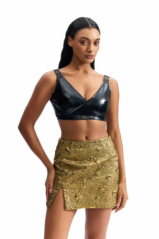 Antique Gold Mini Skirt