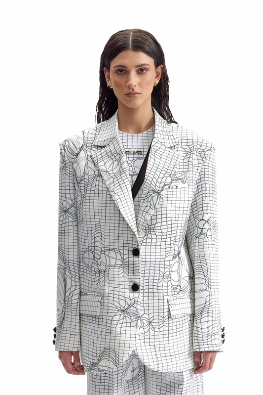 Entangled Mesh Tailored Blazer