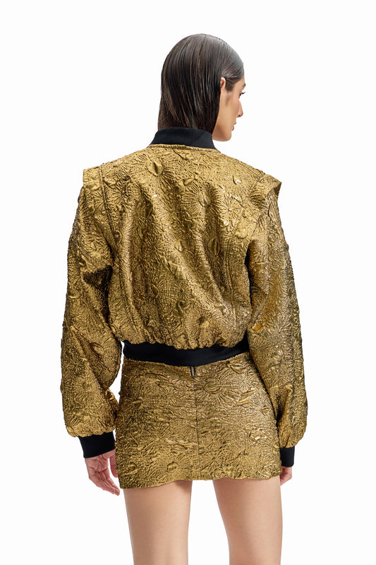 Antique Gold Bomber Jacket