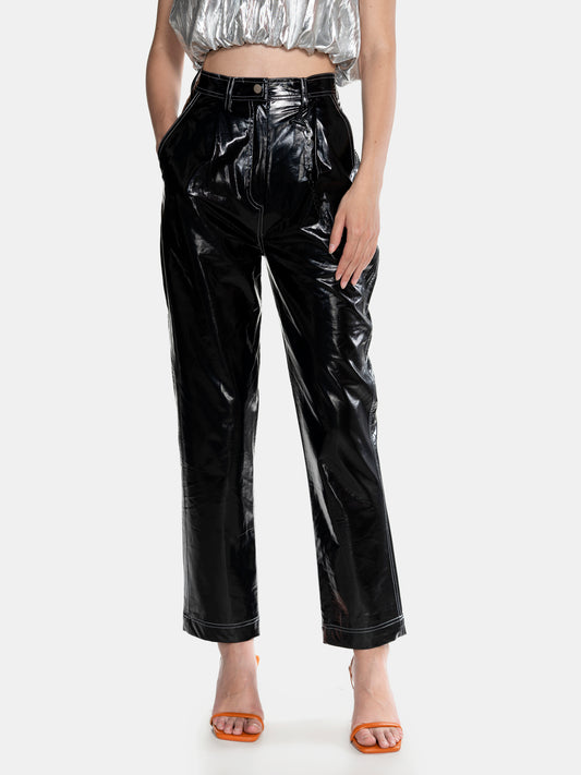 Liquid Leather Straight pants