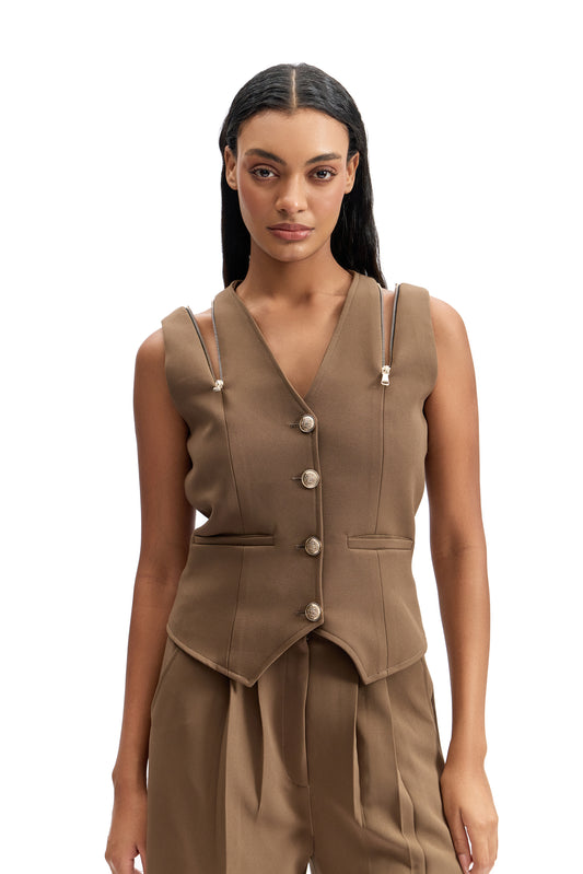 Sand Tailored Waistcoat
