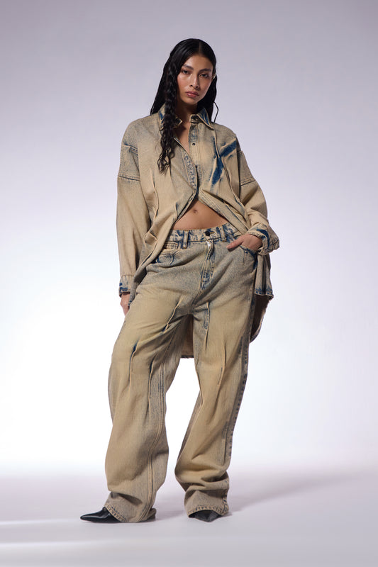 Faded Sand Vintage Denim Set