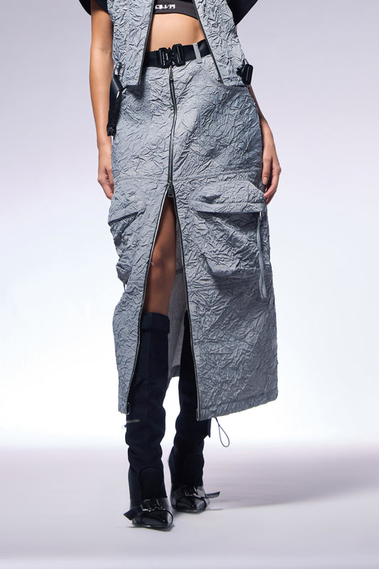 Slate Grey Cargo SKIRT