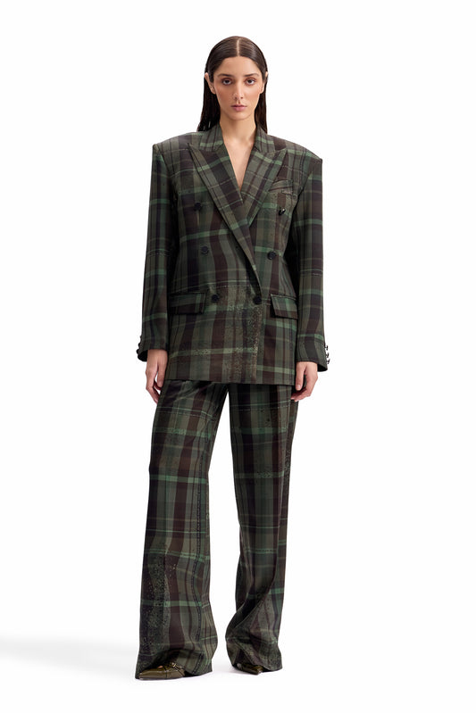 Distorted Plaid Power Suit