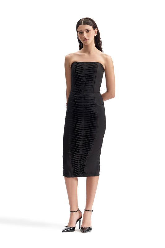 Contour Pleated Midi Dress