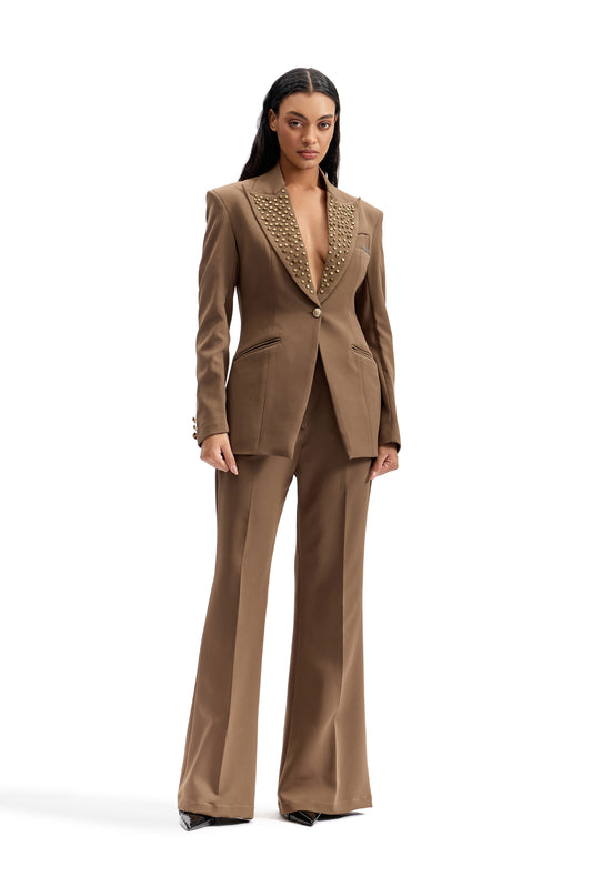 Sand Wide Bottom Trousers