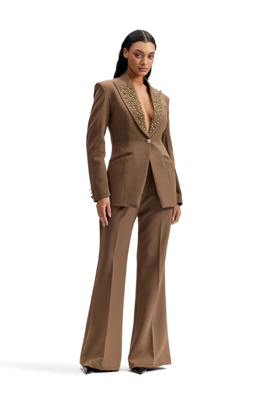 Studded Lapel Power Suit